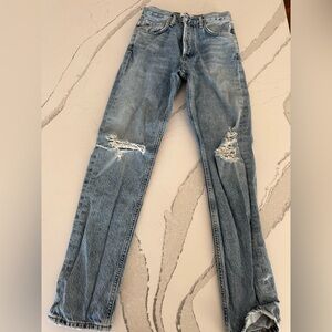 Women’s Agolde 90s Distressed Blue Jeans